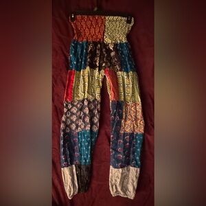 Ashley Taylor loungewear patchwork pants. Ladies OS BoHo Kantha